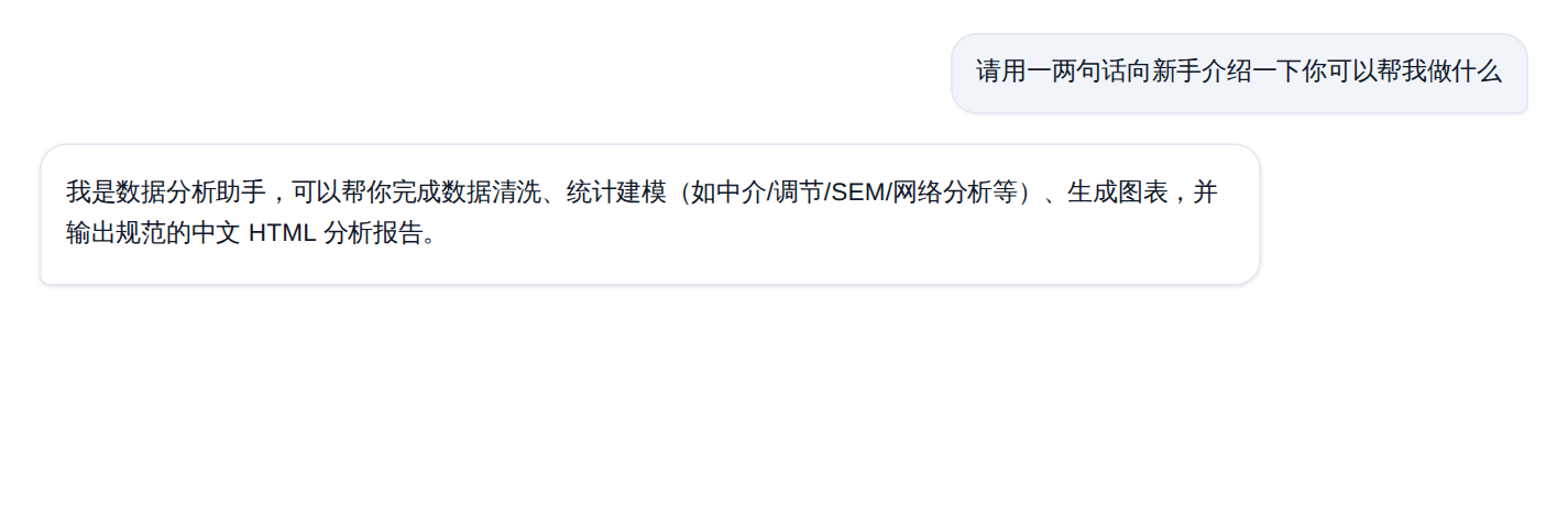 一条典型的问答：用户提问与 AI 回复